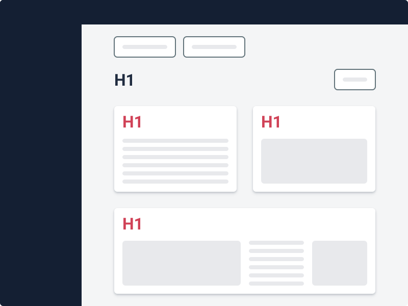 Page with multiple h1 level headings.