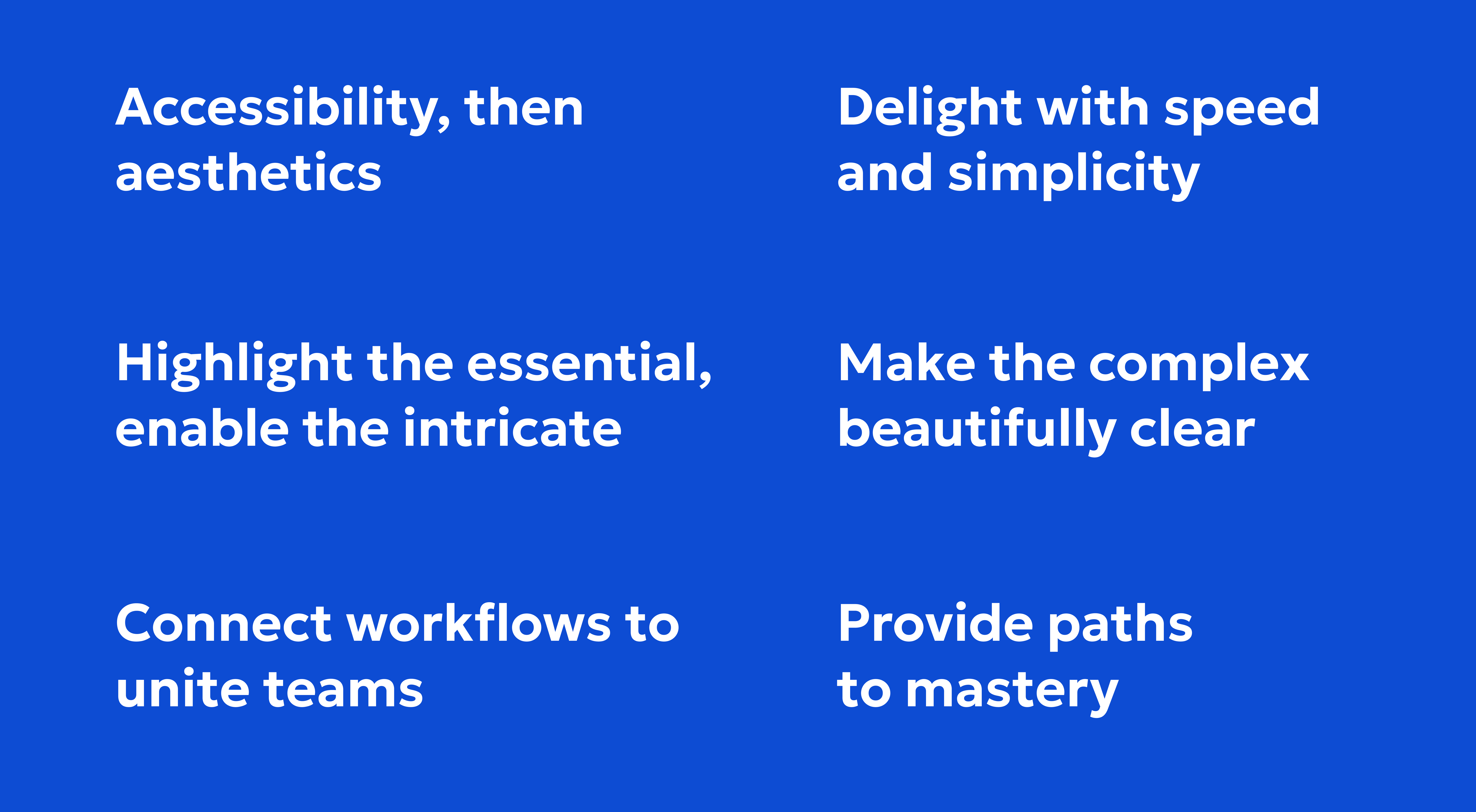Summary of design principles