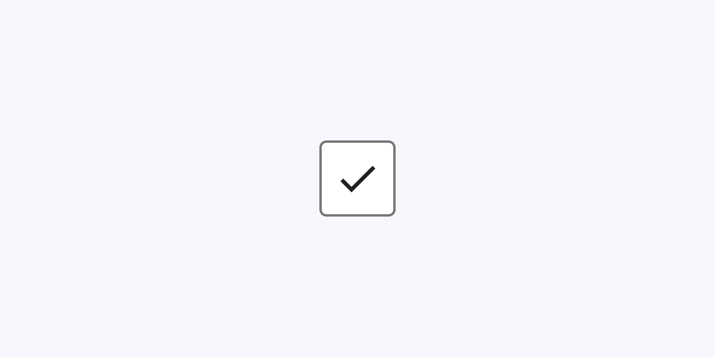 A checkmark icon without a label, which is unclear.