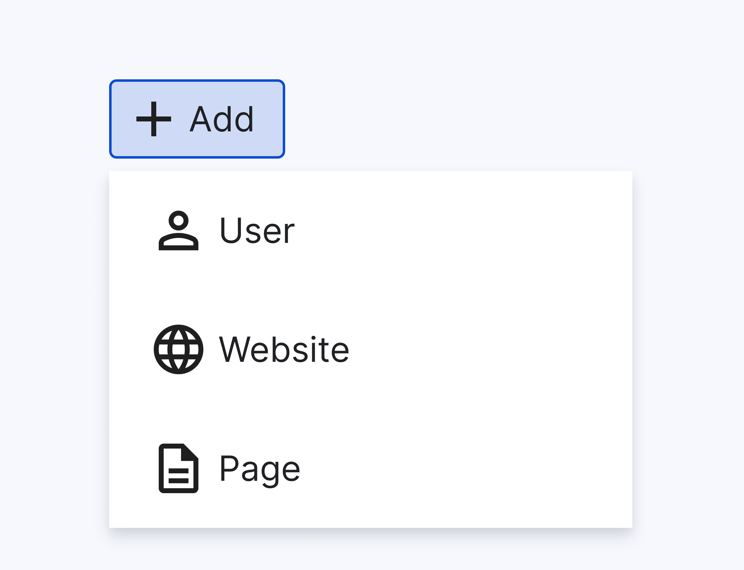 A list where only the primary action has an icon
